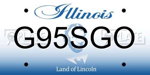 G95SGO Illinois License Plate