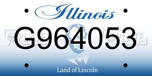 G964053 Illinois License Plate