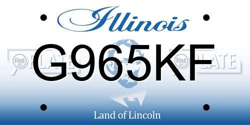 G965KF Illinois License Plate