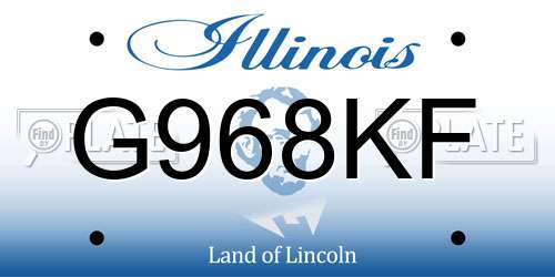 G968KF Illinois License Plate