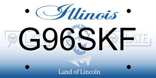 G96SKF Illinois License Plate