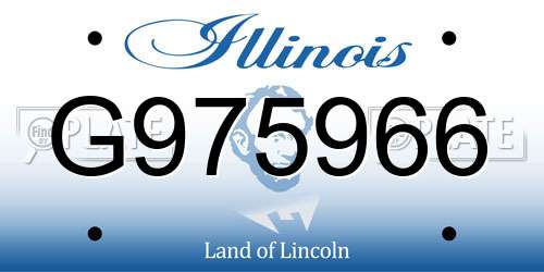 G975966 Illinois License Plate