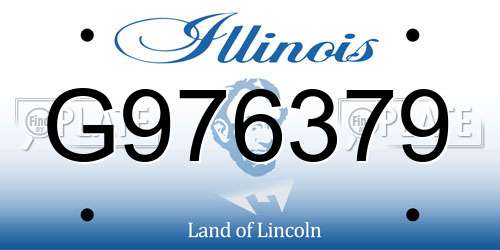 G976379 Illinois License Plate