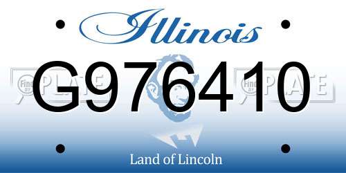 G976410 Illinois License Plate