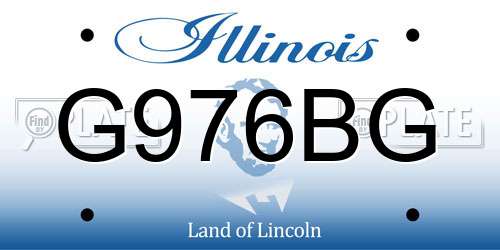 G976BG Illinois License Plate