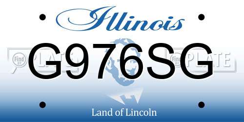G976SG Illinois License Plate