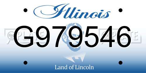 G979546 Illinois License Plate