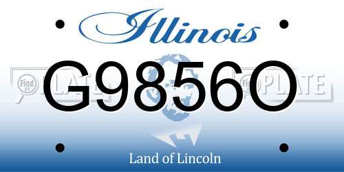 G9856O Illinois License Plate