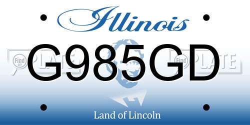 G985GD Illinois License Plate
