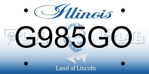 G985GO Illinois License Plate