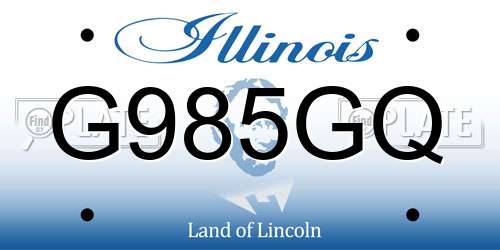 G985GQ Illinois License Plate