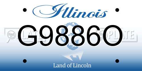 G9886O Illinois License Plate