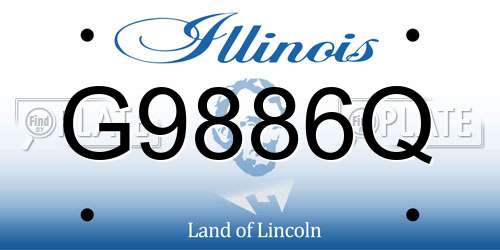 G9886Q Illinois License Plate