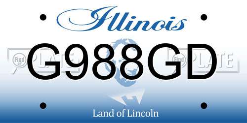 G988GD Illinois License Plate