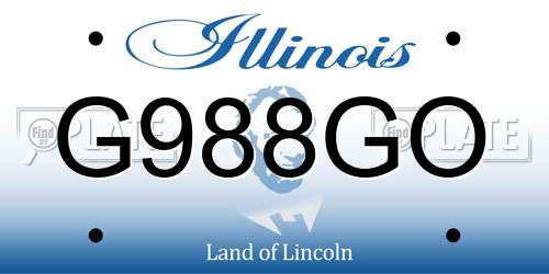 G988GO Illinois License Plate