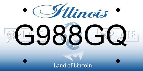 G988GQ Illinois License Plate