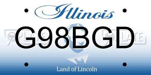 G98BGD Illinois License Plate
