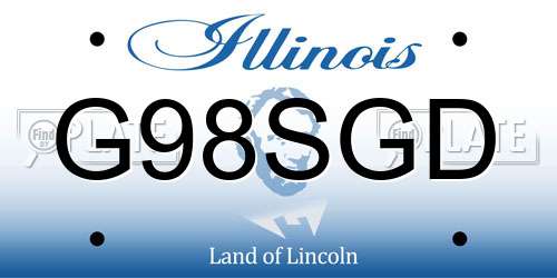 G98SGD Illinois License Plate