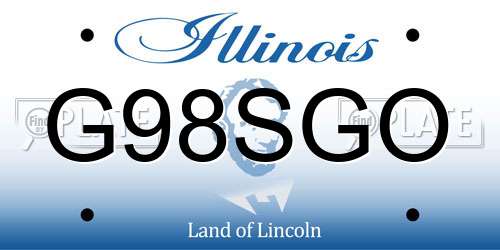 G98SGO Illinois License Plate