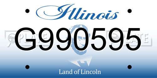 G990595 Illinois License Plate