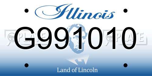 G991010 Illinois License Plate