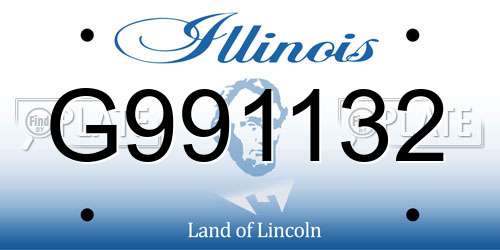 G991132 Illinois License Plate