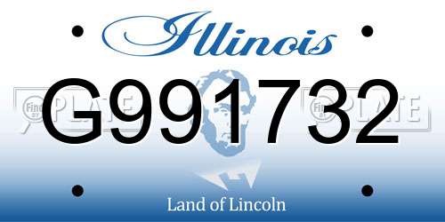 G991732 Illinois License Plate
