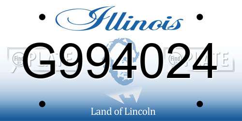 G994024 Illinois License Plate