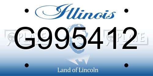 G995412 Illinois License Plate
