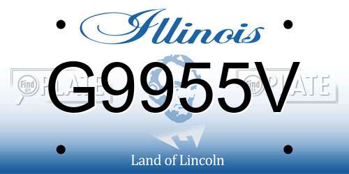 G9955V Illinois License Plate