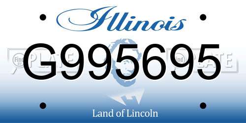 G995695 Illinois License Plate