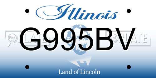 G995BV Illinois License Plate