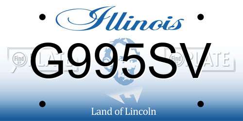 G995SV Illinois License Plate