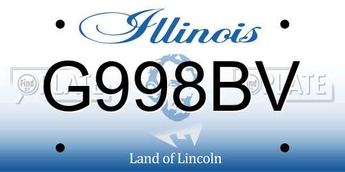 G998BV Illinois License Plate