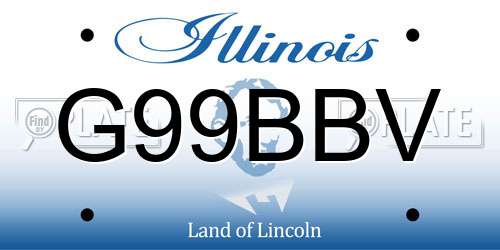 G99BBV Illinois License Plate