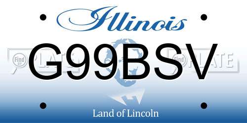 G99BSV Illinois License Plate