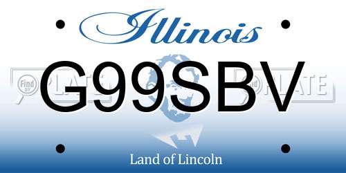 G99SBV Illinois License Plate
