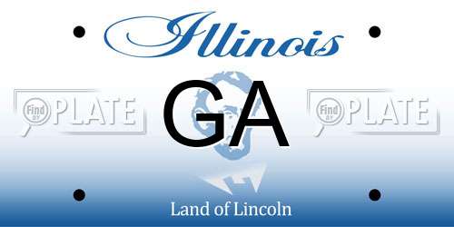 GA Illinois License Plate