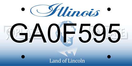 GA0F595 Illinois License Plate