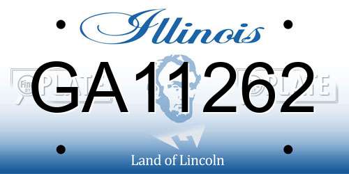 GA11262 Illinois License Plate