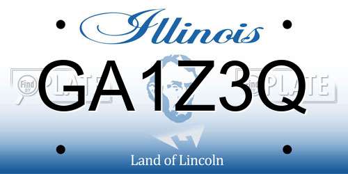 GA1Z3Q Illinois License Plate