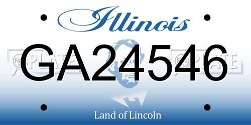 GA24546 Illinois License Plate