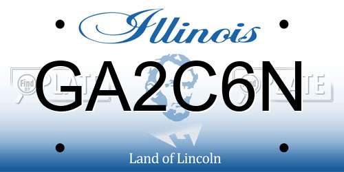GA2C6N Illinois License Plate