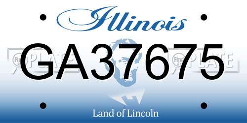 GA37675 Illinois License Plate