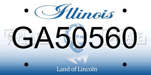 GA50560 Illinois License Plate