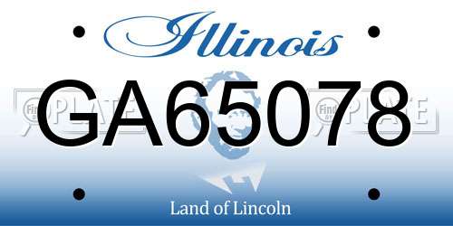 GA65078 license plate in IL state