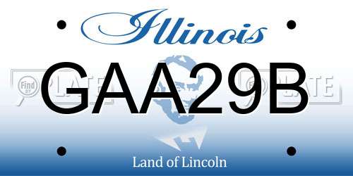 GAA29B Illinois License Plate