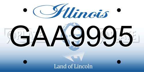 GAA9995 Illinois License Plate
