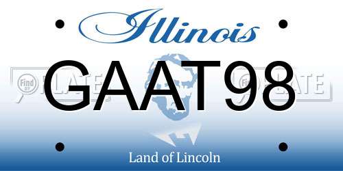 GAAT98 Illinois License Plate