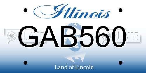 GAB560 Illinois License Plate